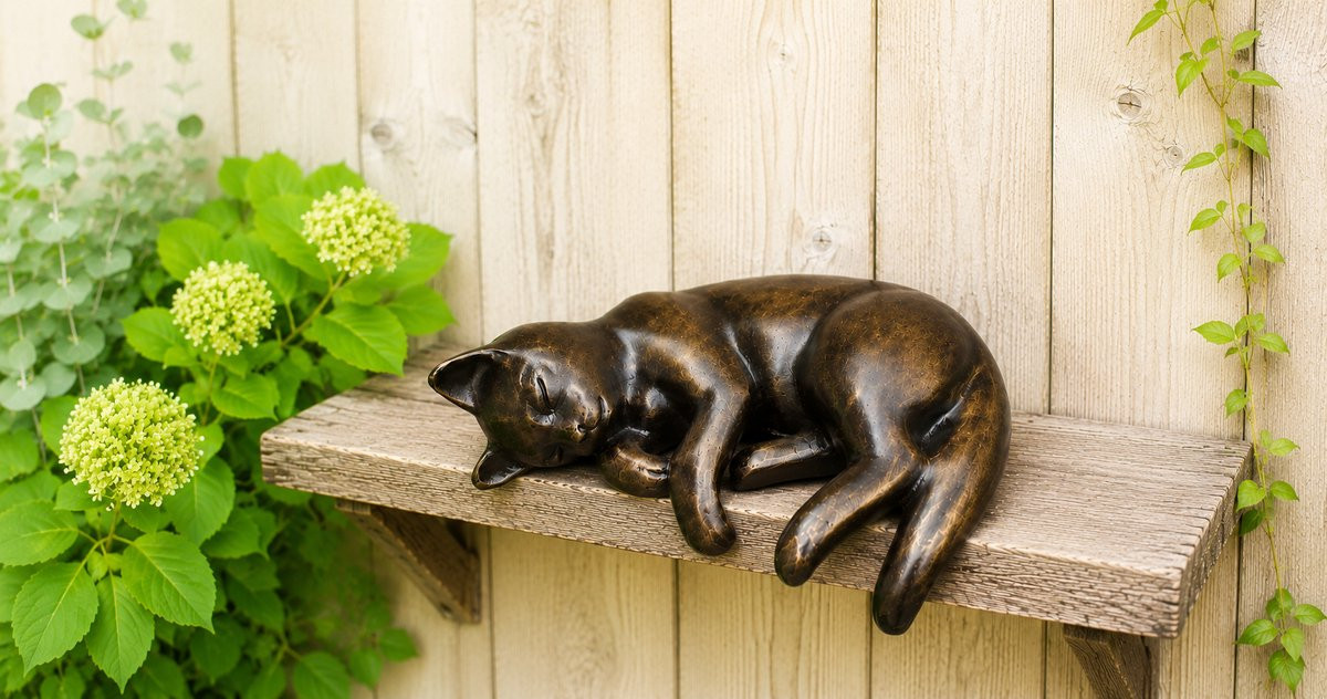 NewBronze Bronzen Beeld Slaapkat