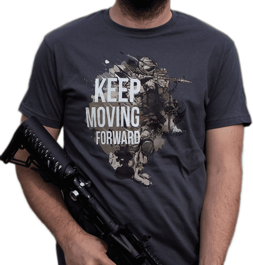 Tacticalstore Warheads Paintball T-Shirt - Keep Moving Forward (Storlek: Large)