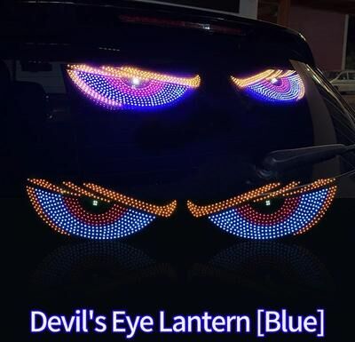 Uplift Treasures Flexible LED Demon Eyes Windshield Display Light blue