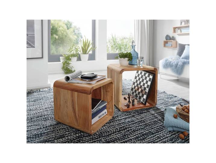 Beistelltisch Bornh 2er-Set 43 x 43 x 36cm Braun