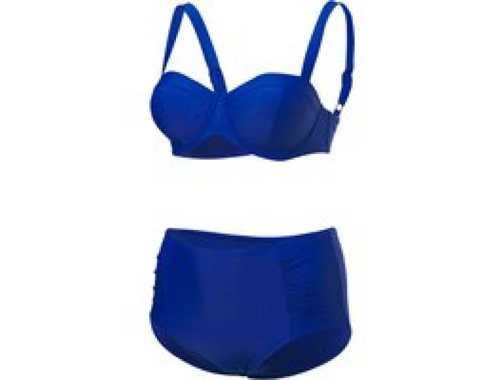 Maillot de bain / Bikini femme à bretelles réglables. (Bleu, 44C)