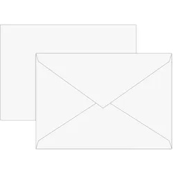 5x Brunnen, Briefumschlag, Briefumschläge C6 Seidenfutter 80g/qm weiss VE=10 Stück (C6, 10x)