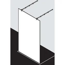 Kermi Walk-In XB FREE Duschwand FW1 Dark Edition - Duschkabine
