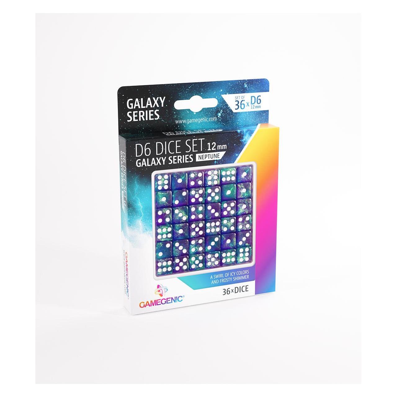 Gamegenic Set de 36 Dés D6 - Galaxy Series : Neptune (GGS50023)