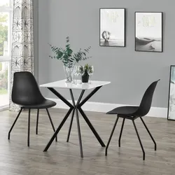 Esstisch Ankara 60x60x75 cm Weiß en.casa