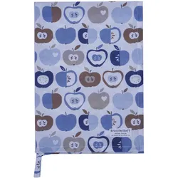 Krasilnikoff Geschirrhandtuch Happy Apples, 50x70 cm, blue