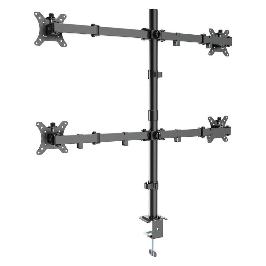 Gembird Einstellbarer Desktop 4-Displayhalter (rotatierbar, kippend, rotierend) 13 "-32" (Tisch, 32", 10 kg) (MA-D4-01)