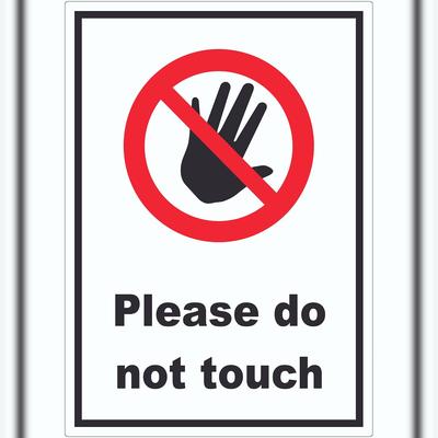 HB-Druck Do not touch Aufkleber A1 (594x841mm)