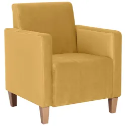 SESSEL Karol Bezug Samtvelours Buche natur / mais