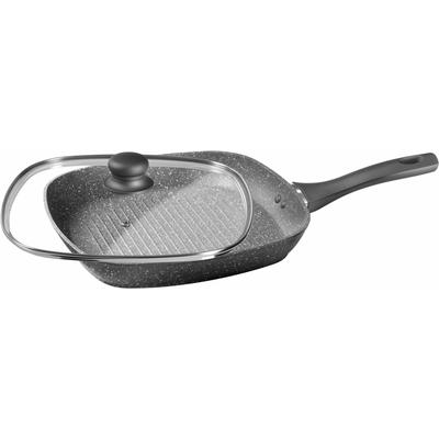 Steakpfanne CS KOCH-SYSTEME "Emden", grau, B:28cm H:4cm L:28cm Ø:28cm, Pfannen, Induktion