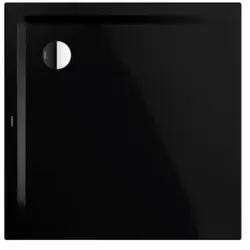 Kaldewei Superplan Duschwanne 385800013701 100x100x2,5cm, Perl-Effekt, schwarz