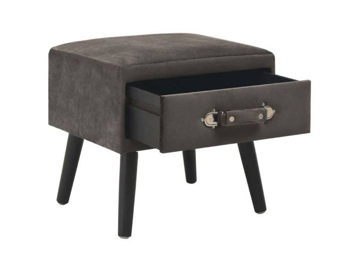 Tables de chevet(Lot de 2) - SWEETY -Tables d'Appoint/Table de nuit - Gris 40x35x40cm Velours 13938811