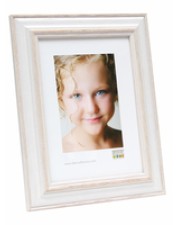 Deknudt S221H1 Einzelbilderrahmen Holz Beige Weiß 10 x 15 cm Nachdenklich Landschaftsportrait white/beige wood (S221H1 10X15)