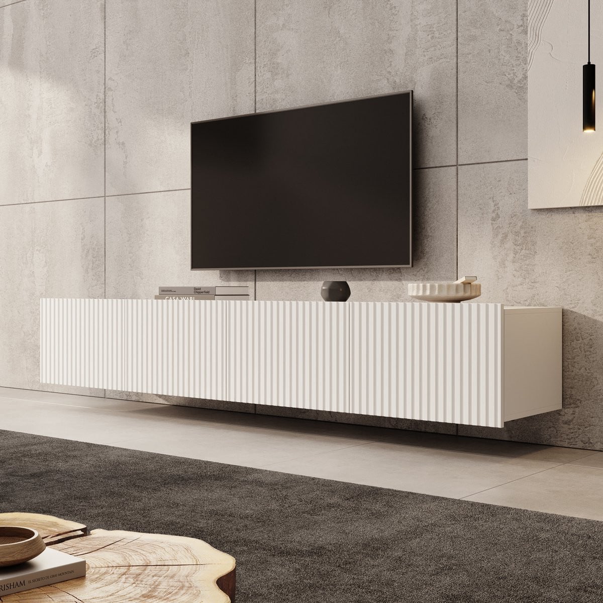 Meubella TV-meubel Kenderes Wit 200 cm