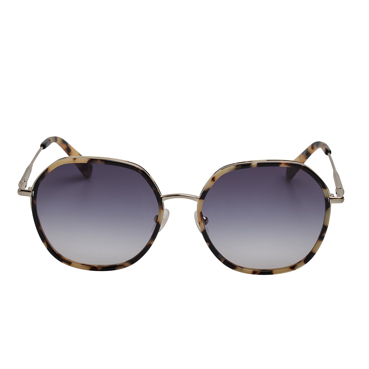 Damen hexagonale Metallsonnenbrille mit Acetatrahmen LO163S