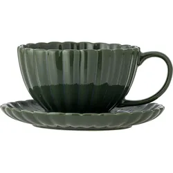 Latina Tasse 220 ml grün mit Untertasse