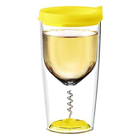 Asobu Weinbecher mit Flaschenöffner 350 ml Gelb (35 cl) (37692910)