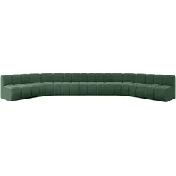 WOHNLANDSCHAFT modulares Sofa Montra-U2 - 581x174x70 cm Grün