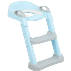 Kikkaboo Toilettenaufsatz Lea, Leiter, Toilettensitz, Griffe, Stufen verstellbar hellblau