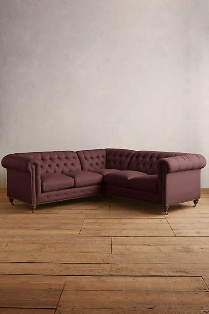 Chesterfield Ecksofa Designer Polster Hoekbank Textiel 1013-14