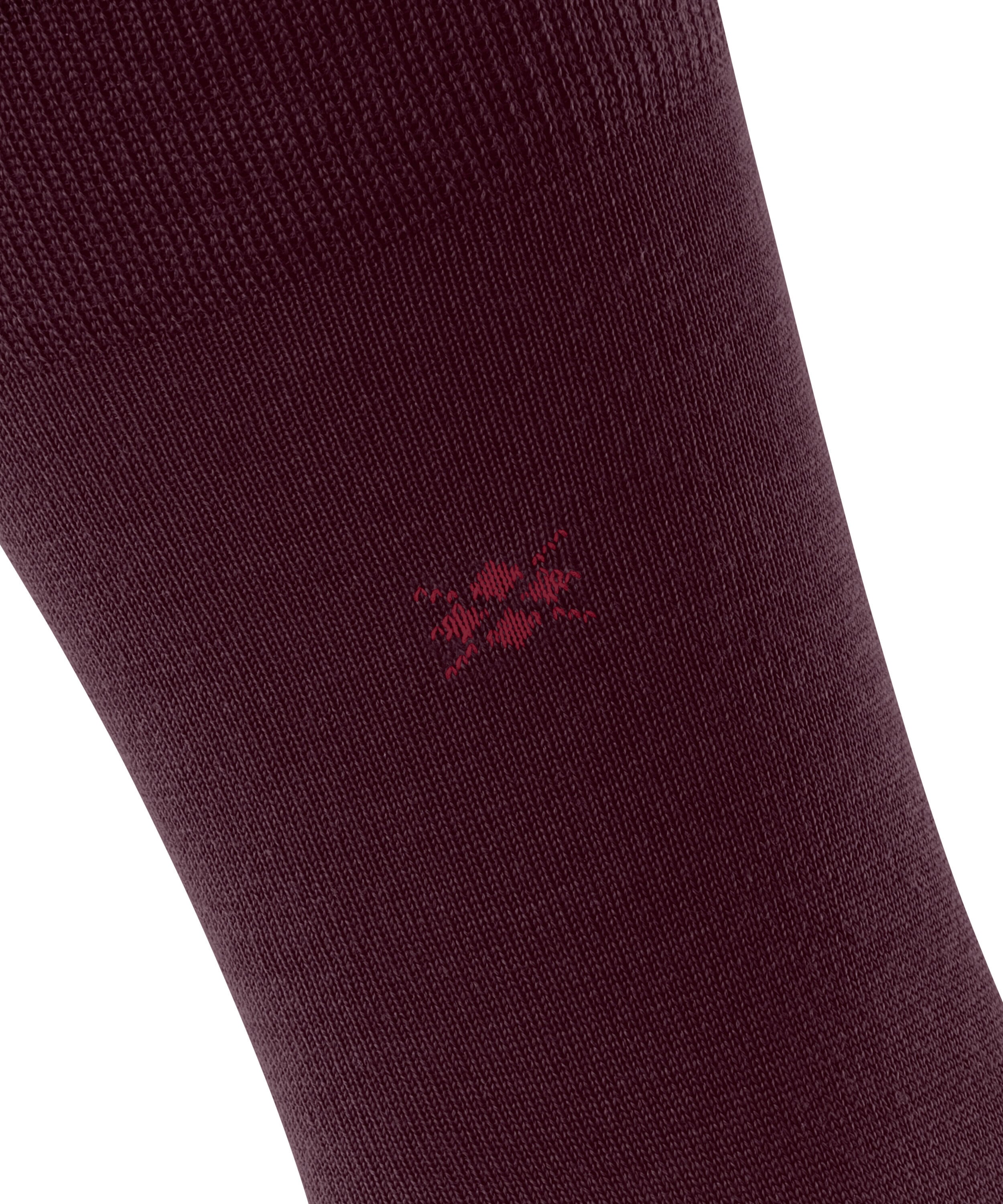 Socken BURLINGTON "Leeds", Herren, Gr. 40-46, braun (claret), Baumwollmischung, unifarben, Socken Socken, mit Merinowolle, feuchtigkeitsregulierend, atmungsaktiv claret 40-46