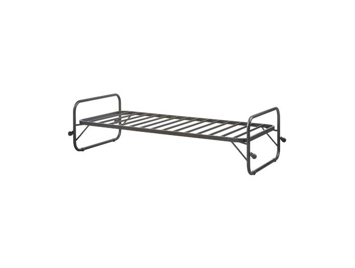 Lit gigogne simple 90x200cm métal noir LUCY