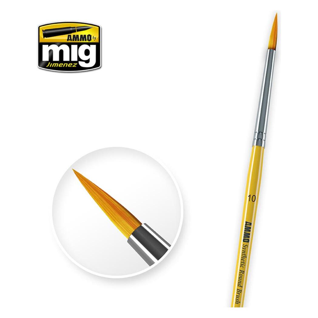 AMMO by MIG Jimenez Mig - 10 Syntetic Round Brush (Mig8617) (A.MIG-8617)