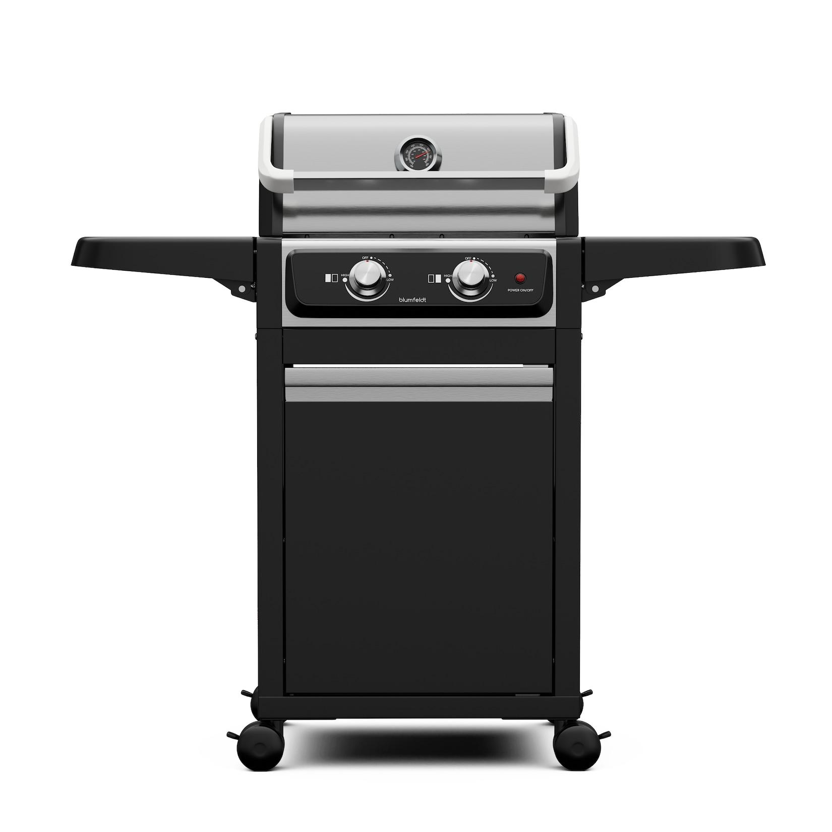 ElectricPro Elektrogrill Leistungsstark Klappbare Seitentische Thermometer integriert