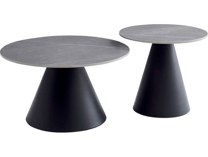 Beistelltisch SUZIE 2er-Set grau/schwarz