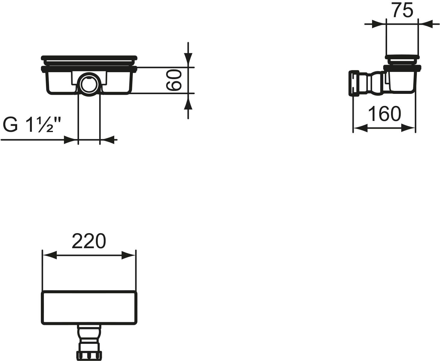 Ideal Standard Flat New Ablaufgarnitur mit Abdeckung