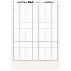Brady, Etikettenrolle, ELAT-19-361-1, selbstlaminierendes Polyester, Weiss/Transparent, 25 x 24(80)mm, permanent, DI