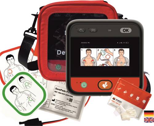 MEDX5 myPAD-M mit LCD-Farbbildschirm, manuelle Schockauslösung Defibrillator Flugzeug, Innenbereich, KFZ, LKW, intern, mobil mit