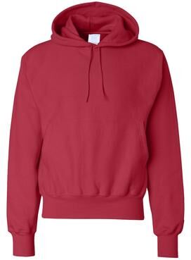 Champion S1051 Reverse Weave Hooded Sweatshirt in Scarlet size Large S101