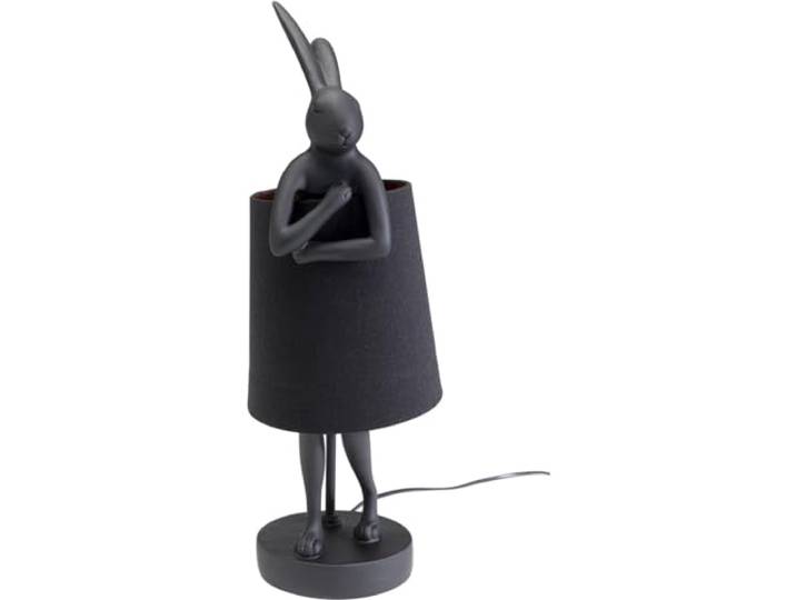 Kare Design Tischlampe Animal Rabbit Matt, schwarz, 50cm Höhe