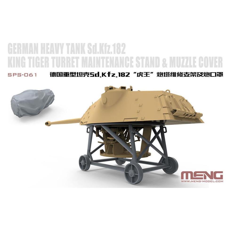 Meng-Model German Heavy Tank Sd.Kfz.182 King Tiger Turret Maintenance Stand&Muzzle Cover(Resin (SPS-061)