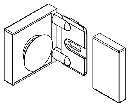 HSK Duschkabinenbau KG HSK Ersatzteile Winkel Glas-Wand, Edelstahllook, E100315-1-90 E100315-1-90
