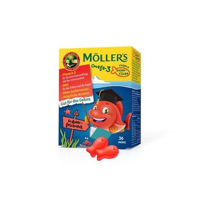 Möller's Omega-3 Gelee Fisch Erdbeere Kautabletten 36 St