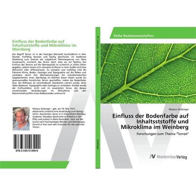 Einfluss der Bodenfarbe auf Inhaltsststoffe und Mikroklima im Weinberg, Taschenbuch von Markus Stübinger, AV Akademikerverlag, 978-3-330-51399-0