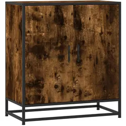 vidaXL Sideboard Räuchereiche 68x35x76 cm Holzwerkstoff und Metall