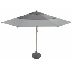 Großer Schirm Klassiker Ø 350 cm Breeze Schwarz/Anthrazit/Grau mit Flaschenzug, ...