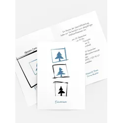Weihnachtseinladung geschäftlich selbst gestalten mit Spruch und Fotos im Onlinedesigner bei Meine-Kartenmanufaktur.de