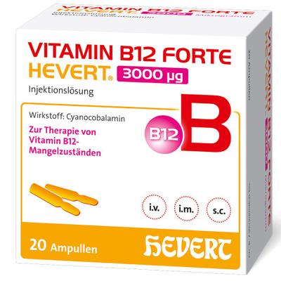 Vitamin B12 Forte Hevert 3000 µg Inj.-Lsg.Amp. 20x2 ml Injektionslösung