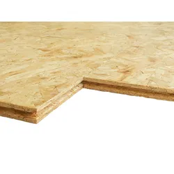 OSB Platten 18 mm, OSB 3, DIN EN 300, SUPERFINISH, 4-seitig Nut + Feder, formaldehydfrei verleimt