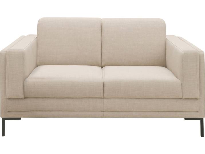 2-Sitzer LOOKS VII , beige, B:155cm H:82cm T:90cm, 100% Polyester, LOOKS BY WOLFGANG JOOP, Sofas, 2-Sitzer, klare Linien, edles Design