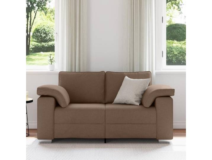 Clarence* Canapé loveseat Canapé d'angle/Sofa - 2 positions - marron 120 cm en tissu EU670251