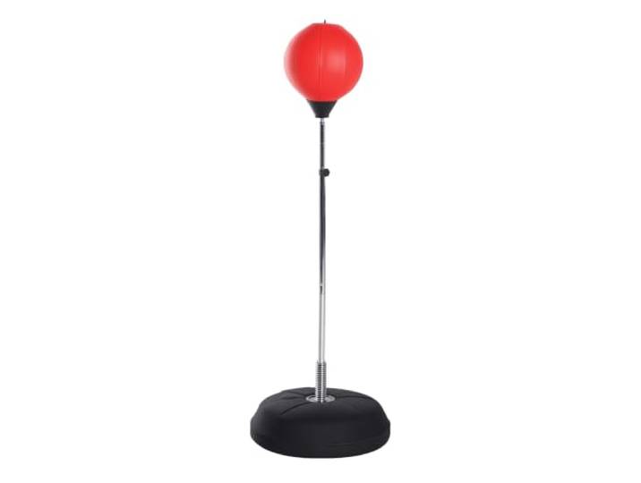 HOMCOM Sac de Frappe sur Pied Hauteur Réglable 126-144 cm Punching Ball sur Pied\, avec Gants\, Pompe\, Base de Lestage\, pour Adolescents et Débutants
