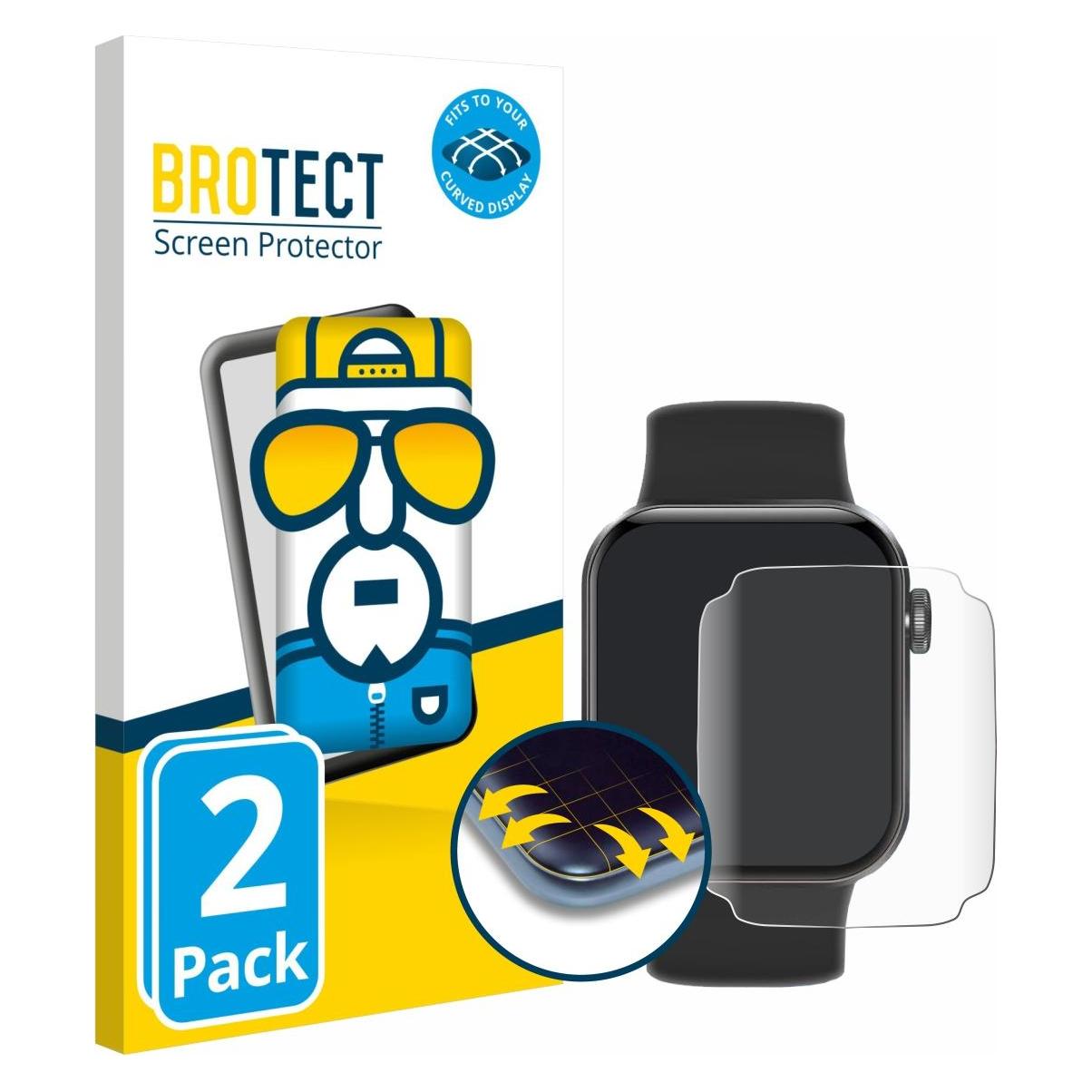 Brotect Fullscreen für Aseeyirj Smartwatch 1.85" Schutzfolie Displayschutz Folie Klar Transparent (5160703)
