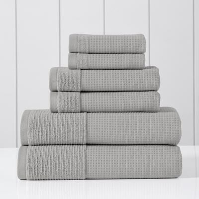 Modern Threads 6-Piece Waffle-Rib Premium Cotton Towel Set