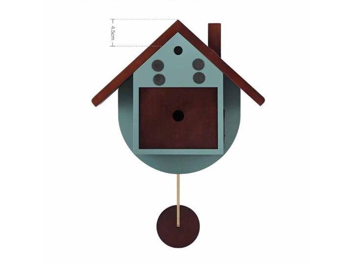 Horloge murale en bois élégante avec pendule, mouvement silencieux, horloge à coucou moderne pour chambre à coucher, salle à manger et cadeau pour amis