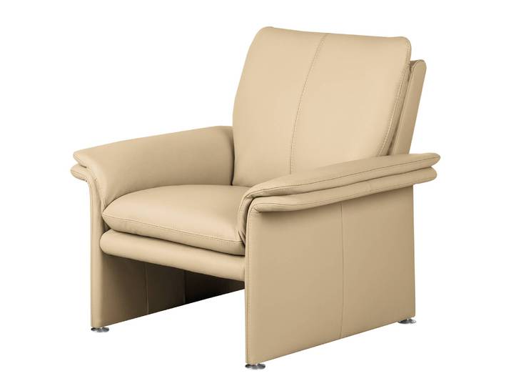 Sessel Capri Beige Echtleder Mabel 95 x 90 x 88cm